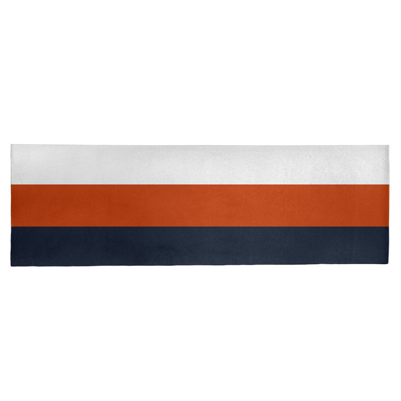 Tapis de zone en poly-rayures pour le football chicago, Tapis de couloir 2 pi 6 po x 8 pi