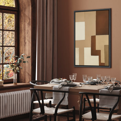 Reproduction d'art sur toile - Œuvre abstraite, décor moderne neutre pour le salon