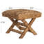 Tabouret tissé à motif de feuilles de bananier-1184506489