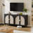 Rattan Accent Storage Cabinet With Arched Doors & Gold Handle, Modern Boho Sideboard Buffet Cabinet For Living Room, Entryway, Bedroom-330243876