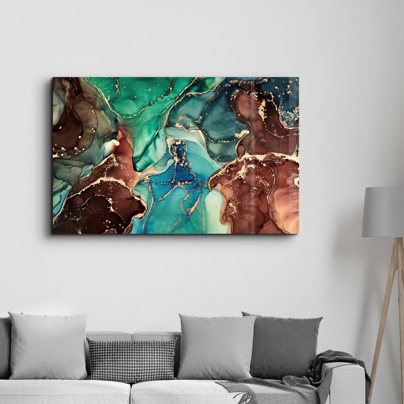 Elegant Tempered Glass Wall Art Painting 100% Tempered Glass, Thickness: 0.16 inches | UV Printed for Vibrant Colors & Durability | Perfect for Home Decor & Modern Aesthetics