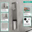 Porte-brosse de toilette encastré avec tablette et porte inclinable hansgrohe XtraStoris Rock-1903641711