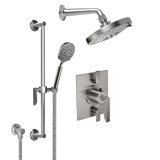 Rincon Bay 2.0 Gpm Thermostatic Shower System With Showerhead And Handshower On Slide Bar