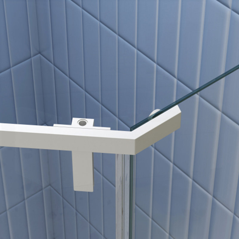 Porte de douche à pivot, avec verre trempé de 1/4 po, 34,75 po x 72 po