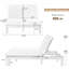 Chaise longue double réglable à 5 positions pour l'extérieur-1485473993