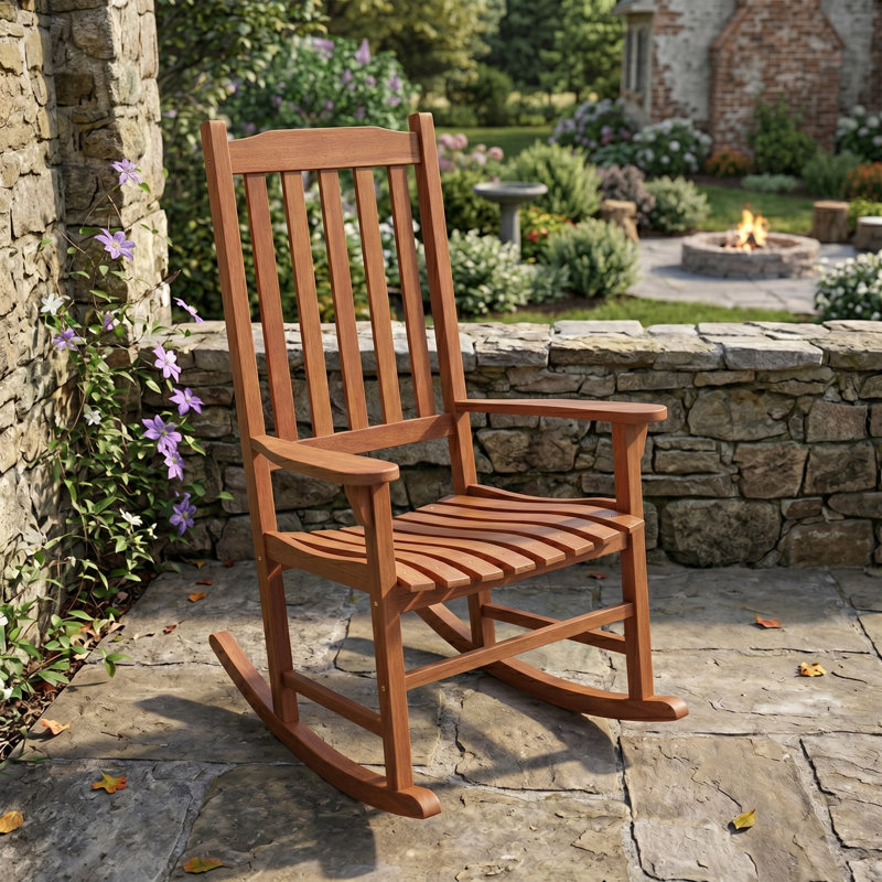 Chaise berçante d'extérieur traditionnelle Eberly