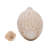 Decorative Teardrop Glass Flower Vase with Leaf Topper Lid for Home Decor - Elegant Tall Table Vase for Living Room and Office Display - Ivory & Tan-45710067