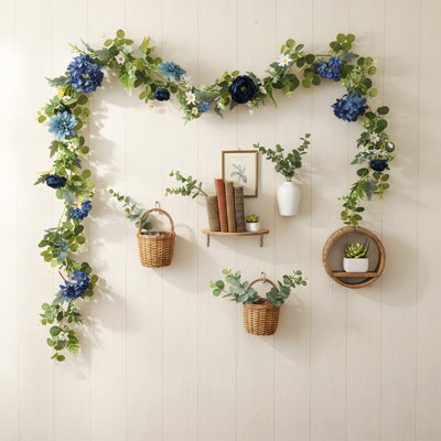 6.2Ft Artificial Rose Vine Fake Flower Garland Fake Silk Rose Hanging Vine For Wedding Party Background Arch Garden Background Decoration