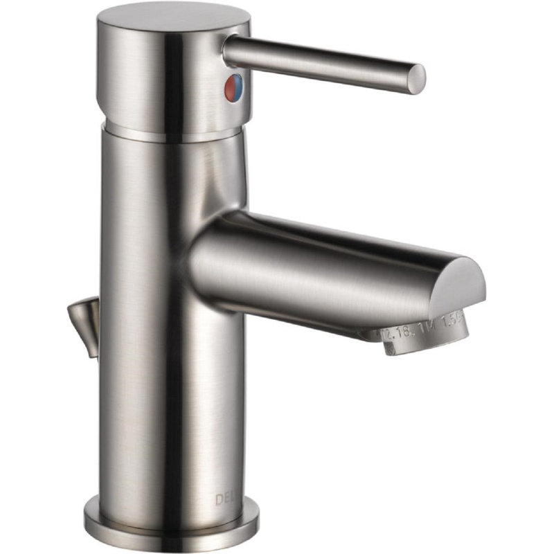 Trinsic Single Hole Bathroom Faucet with Drain Assembly, Single Handle Bathroom Sink Faucet, Brilliance Stainless