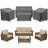Patio Furniture Set Covers for 4 Piece Outdoor Conversation Set-978480414-978480413