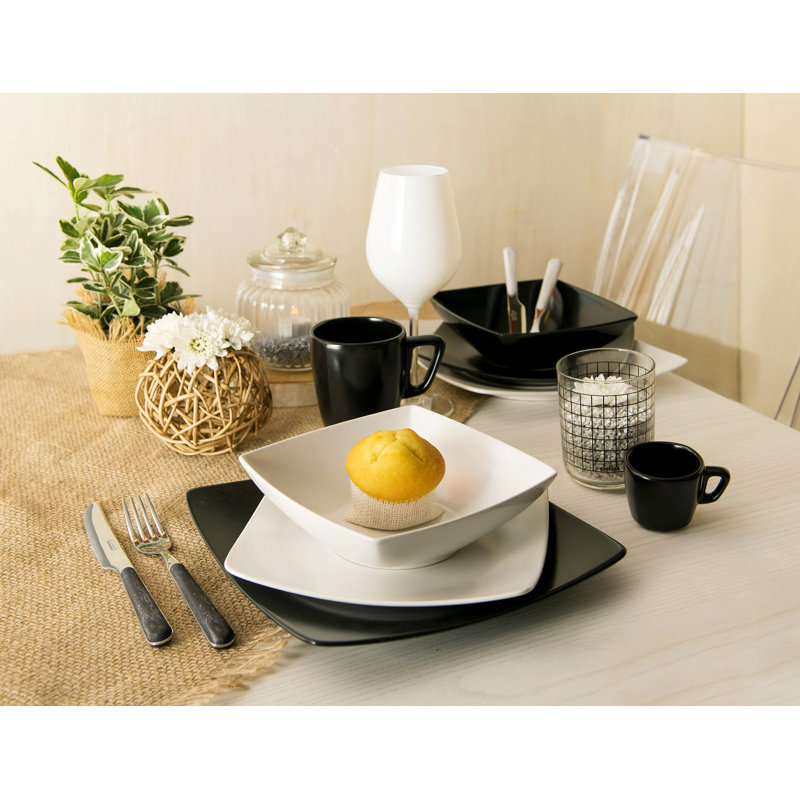 Eclipse Piece Ceramic Dinnerware Set - Service for 6