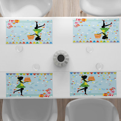 Polyester Abstract Rectangle Placemat