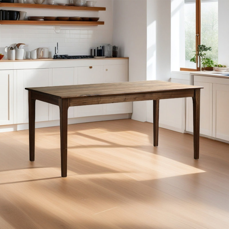 Classic simple solid wood dining table, 29.92"H x 62.99"L x 33.46"W