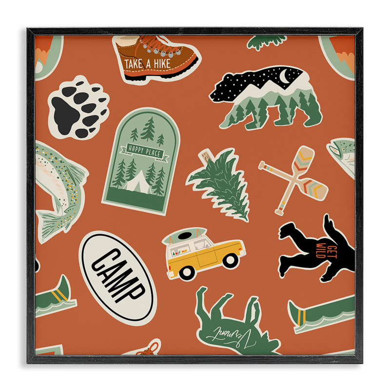 Autocollant de la nature à l'extérieur, estampe numérique, design par Jilly Jack Designs, H 17 po x l 17 po