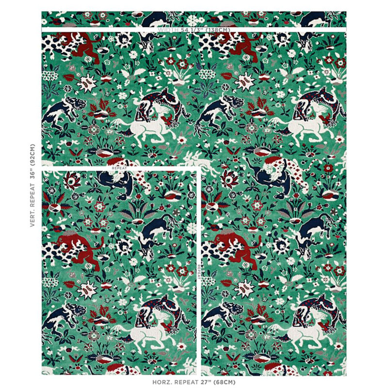 Tissu en velours Saint Ambrose, Jade