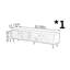 Crédence de rangement en bois massif nordique l 62,99 po Nordic