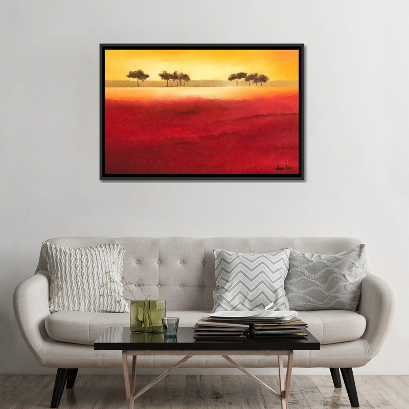 « tree timberline iii », reproduction sur toile, H 18 po x l 26 po x P 1,5 po, Toile avec cadre noir, Pas de tapis