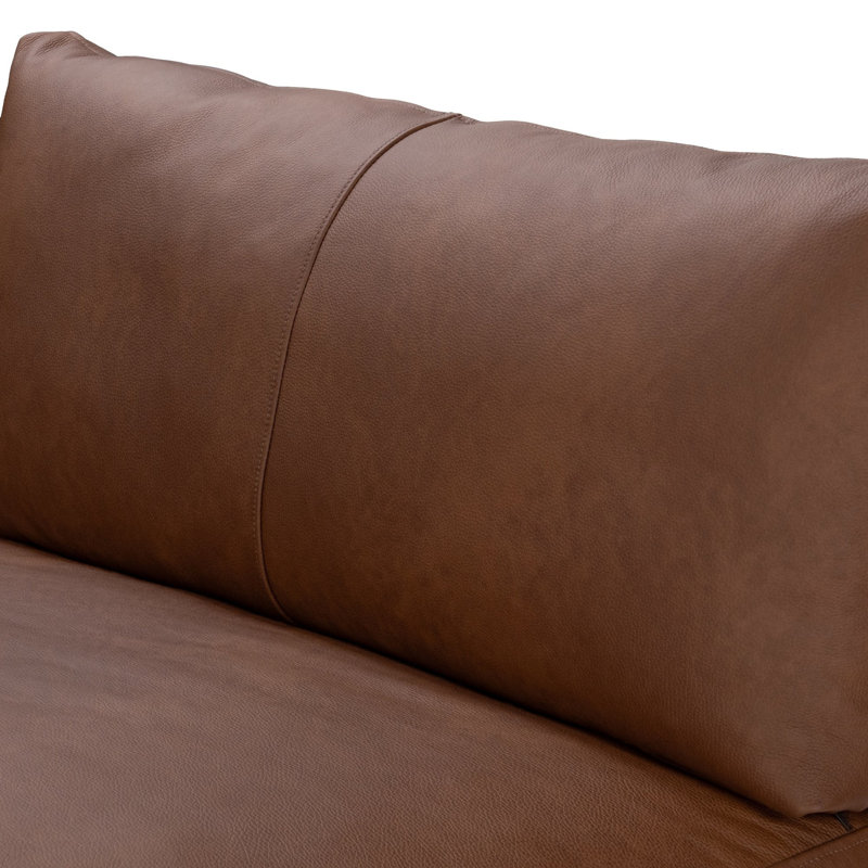 Audrey Top Grain Leather Daybed, Lush Saddle Leather