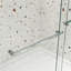 Porte de douche coulissante à dérivation - Verre trempé transparent de 5/16 po. Plaqué. Fuite. Coulissante lisse. Salle de bain. Film anti-explosion. Installation facile.