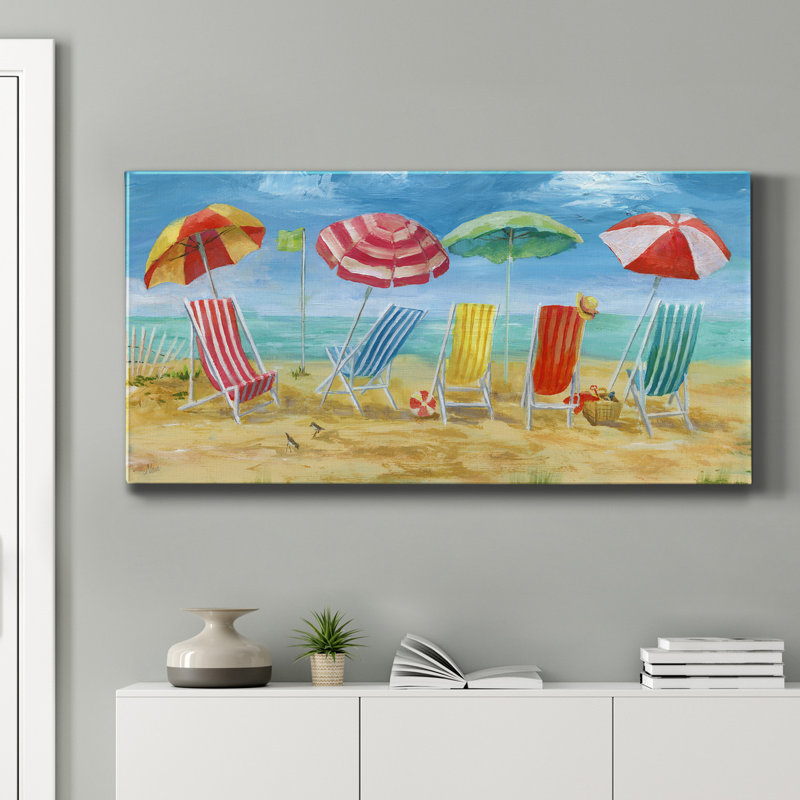 Bright Bright Chairs - reproduction sur toile tendue, H 24 po x l 12 po x P 1 po