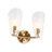 Beesley 2-light Brass Steel Armed Sconce