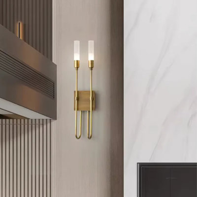  Light Rivoli Double Wall Sconce | French Style Design | Acrylic Shades | G9 Light Source