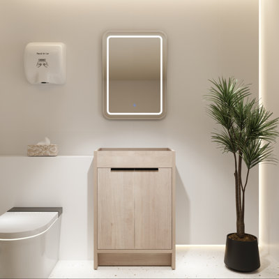 24" Bathroom Vanity Base with Soft-Close Storage