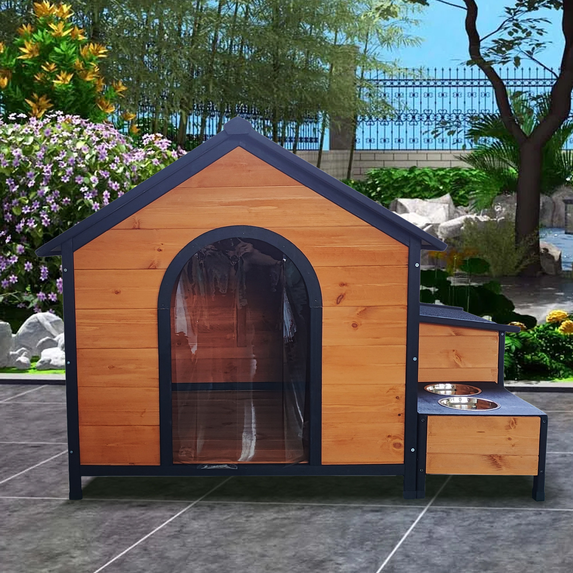 Tucker Murphy Pet™ Wearable and Strong Cottage Dog House, Elevated