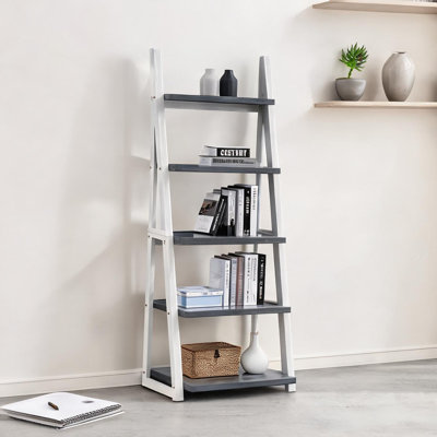 Bibliothèque de 183 cm de hauteur, facile à assembler, avec cinq niveaux de rangement (voir photo). Étagère de rangement à 5 niveaux.