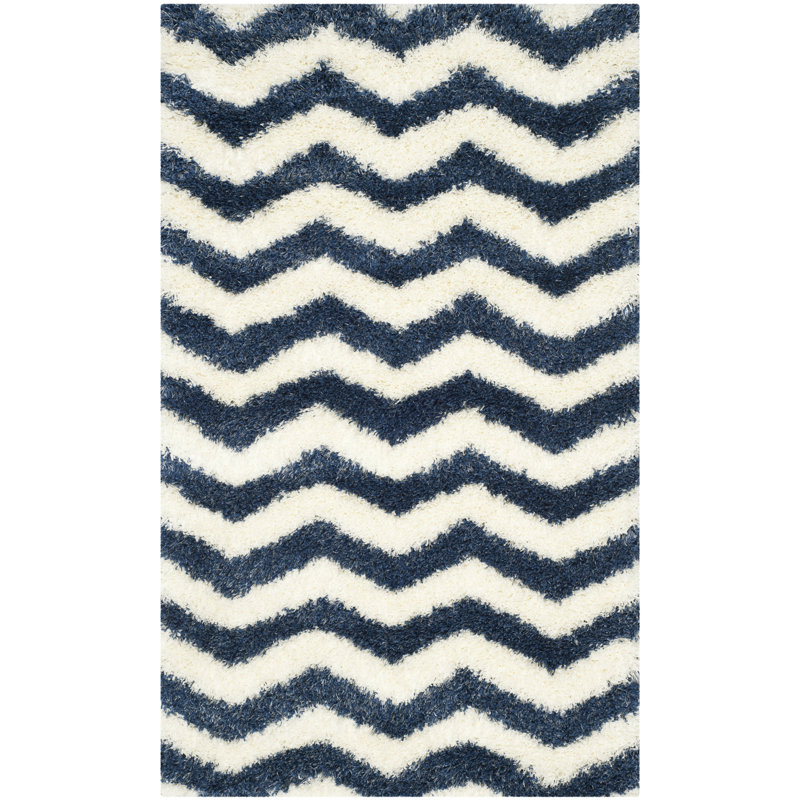 Sgm-Amhold Shag Performance Chevron Rug, Rectangle 3' x 5'