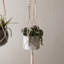 Pot à fleurs suspendu cylindrique en métal