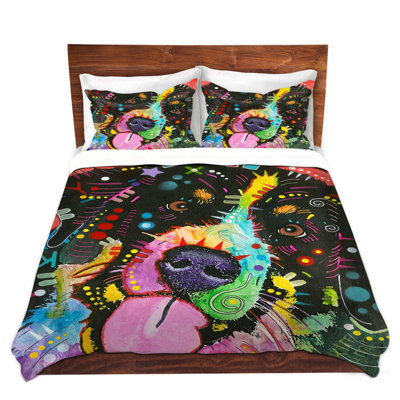 DiaNoche Duvet Cover Sets Microfiber by Dean Russo - Saint Bernard Dog