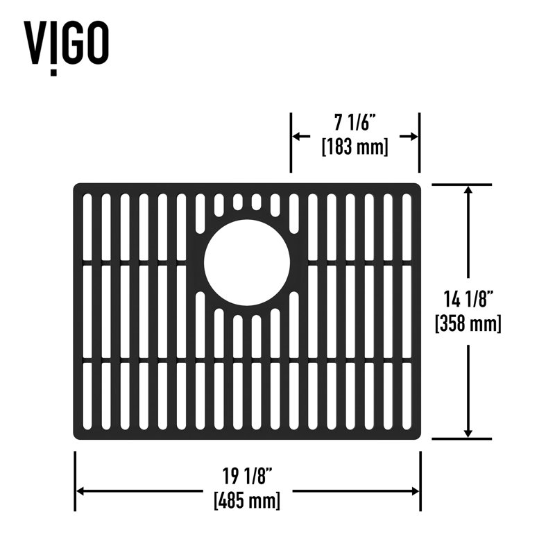 Silicone Grid Sink Grid, Matte Black