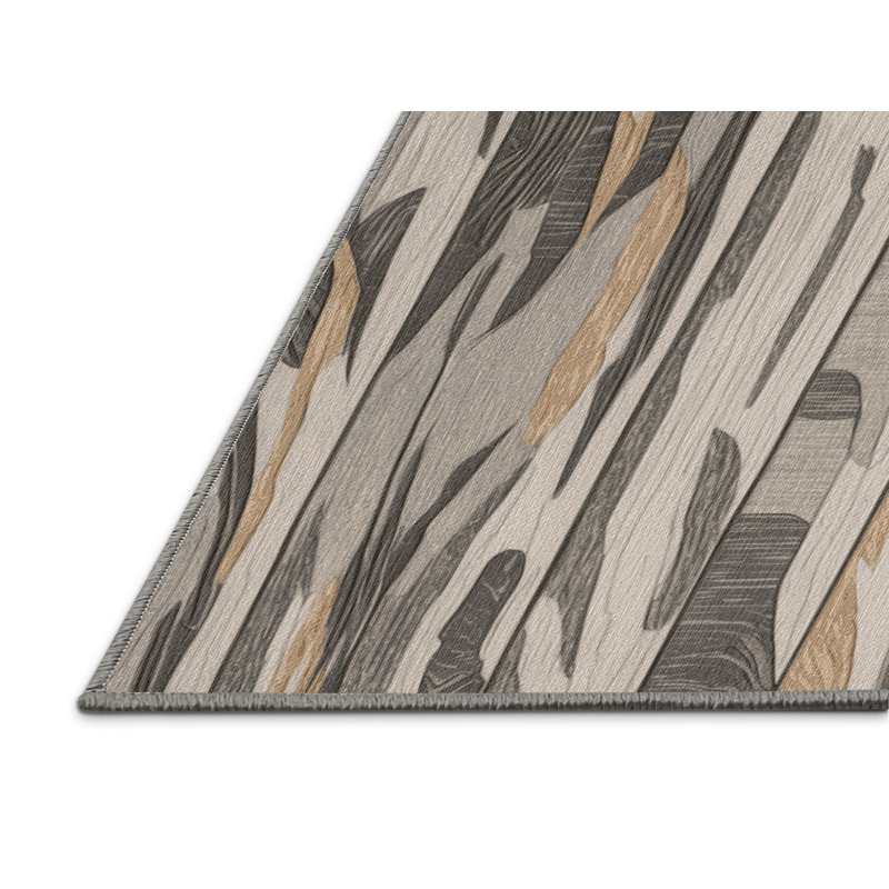 Washable Driftwood Grain Elite Coastal Area Rug, Rectangle 2' x 3'
