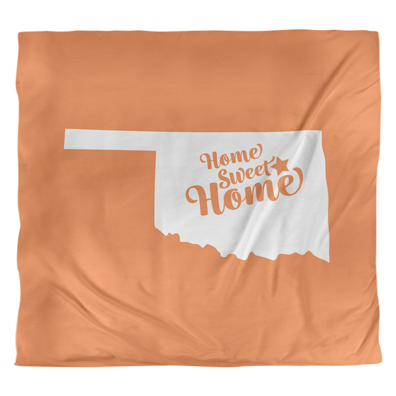Housse de couette Sweet Home Tulsa, Microfibre, Housse de couette pour grand lit, Orange
