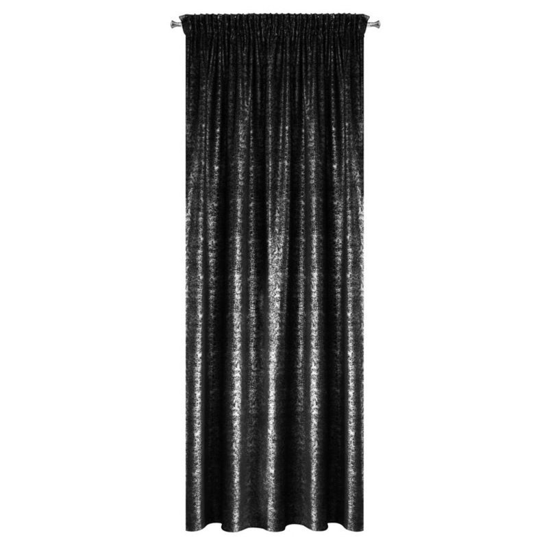 D91 Cyprus Slot Top Blackout Curtain, Black