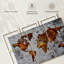 Antique Bronze World Map Multi Piece Canvas Print-426519755