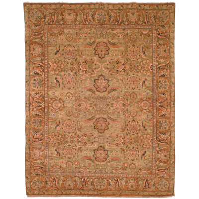 Couture Hand-Knotted Light Green/Gold Area Rug