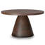Table basse ronde à piédestal en bois d'acacia massif l 30 po avec base robuste Winnie