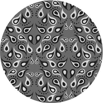 Tapis gris foncé/noir/blanc tissé à la machine