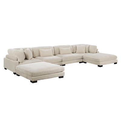 Constantino 6-piece Modular Sectional With Ottomans