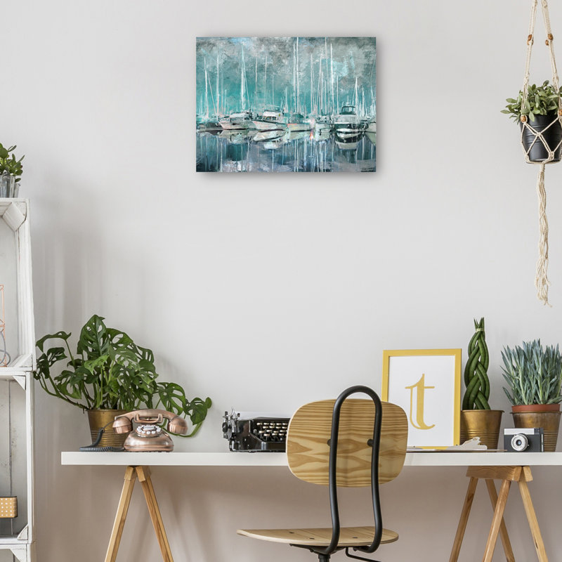 Harbor Masts by Studio Arts Canvas Art Print, 11" H x 14" W x 1.5" D, Wrapped Canvas