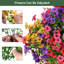 Fleurs artificielles pour l'extérieur, 16 fleurs en soie artificielle résistantes aux rayons UV