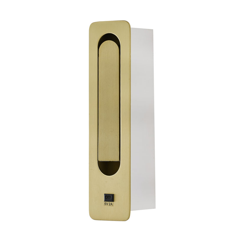 Modern 1-Light LED Brass Metal Wall Sconce 
