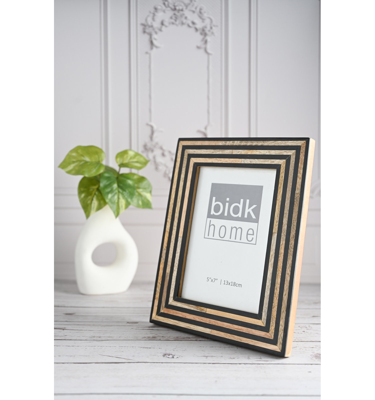 Lesleigh 4" x 6" Picture Frame, Black/Brown, 5" W x 7" H