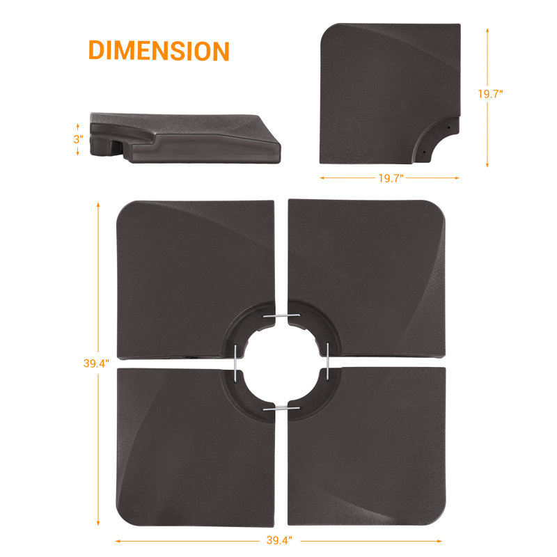 Oyen 17.2 Lb. HDPE Plastic Umbrella Base