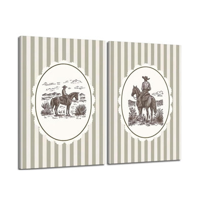 2 Piece Wrapped Canvas Wall Art