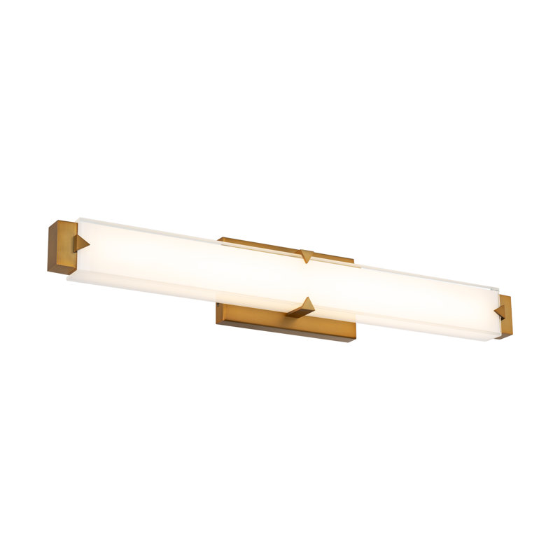 Carlisle 27" Dimmable LED Bath Vanity & Wall Light With Glass Shade And Built In Color Temperature Switch (2700K/3000K/3500K/4000K)