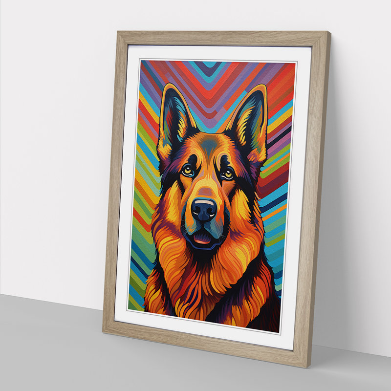 Single Picture Frame Print on Wood, 34cm H x 25cm W x 3cm D, Oak Framed