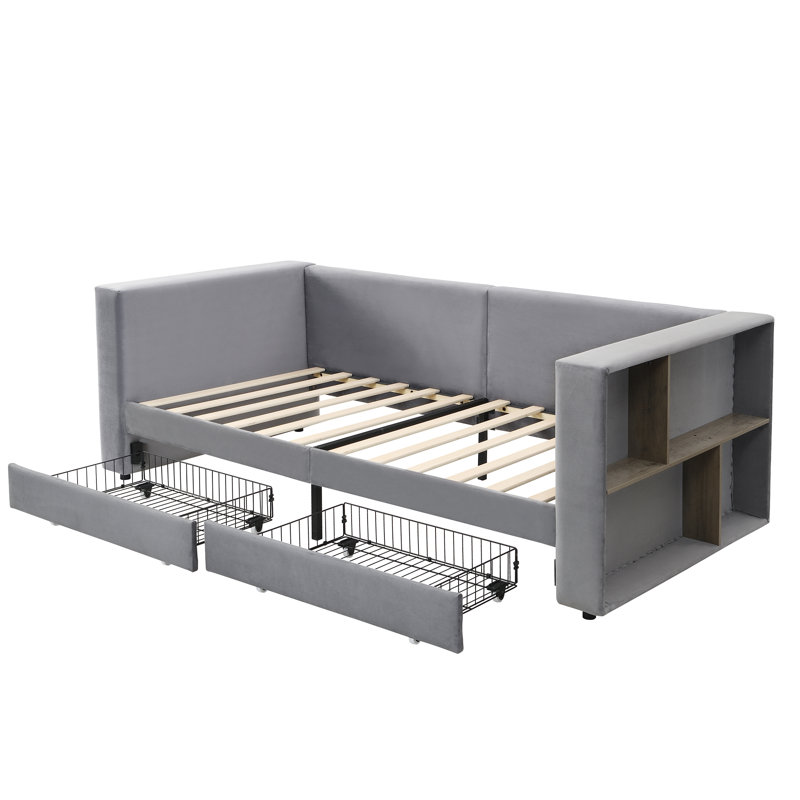 Daybed Sofa Bed With Drawers And Storage Cabinet